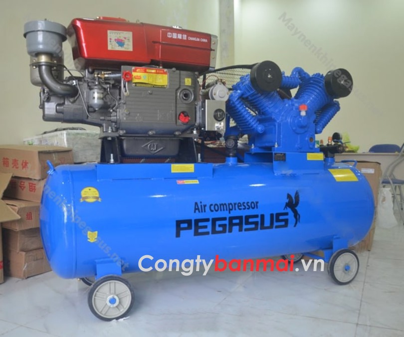 máy nén khí đầu nổ diesel pegasus 20 HP TM-W-2.0/12.5-330L/20HP, máy nén hơi đầu nổ diesel 20HP 