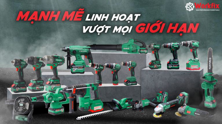 Máy siết bu lông pin Workfix