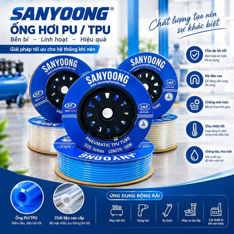 Ống hơi khí nén PU