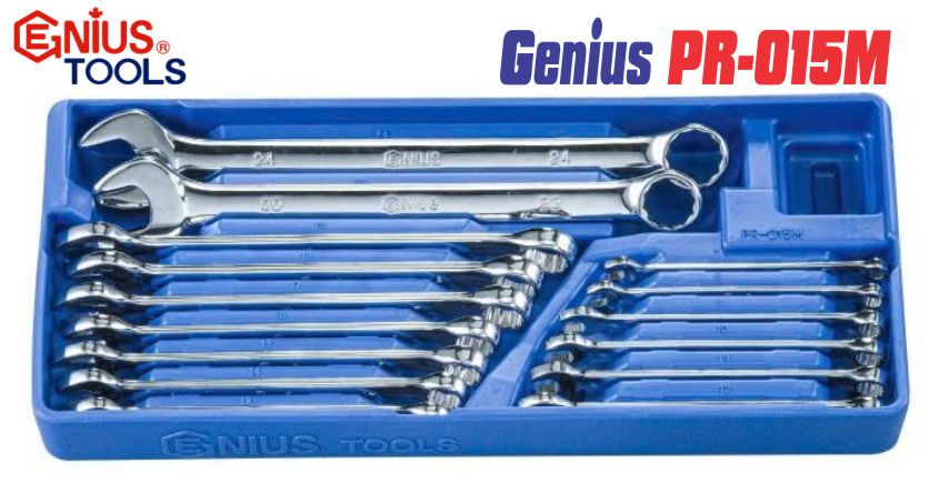 Bộ cờ lê tròng dẹt Genius PR-015M