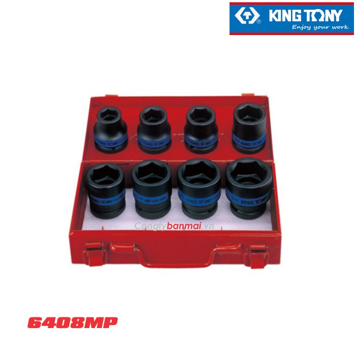 Bộ khẩu tuýp đen 6408MP cỡ  3/4'' Kingtony