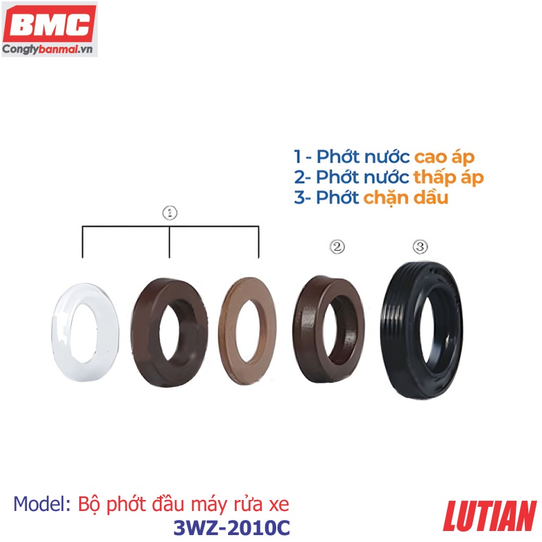 Bộ phớt nước đầu bơm Lutian 3WZ-2010