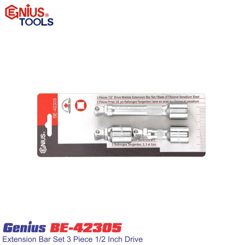 Bộ thanh nối dài đầu ½ inch 3 chi tiết Genius BE-42305