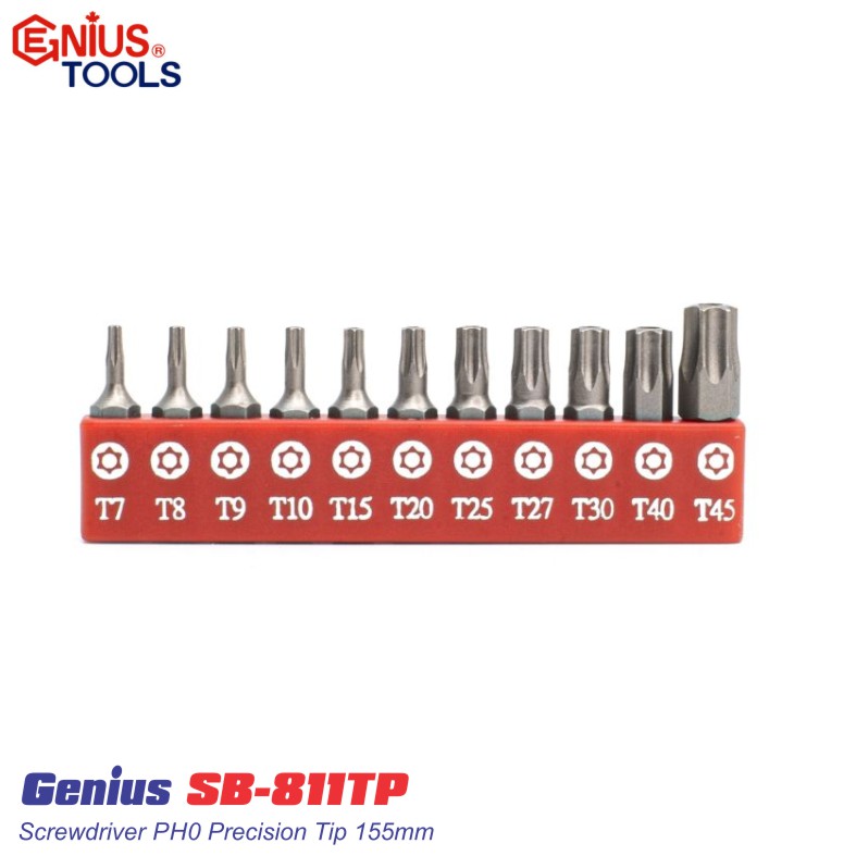 Bộ tô vít đầu sao 11 chi tiết Genius SB-811TP