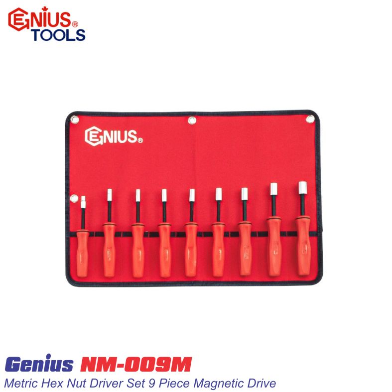Bộ tuýp vặn ốc lục giác hệ mét 9 chi tiết Genius Tools NM-009M