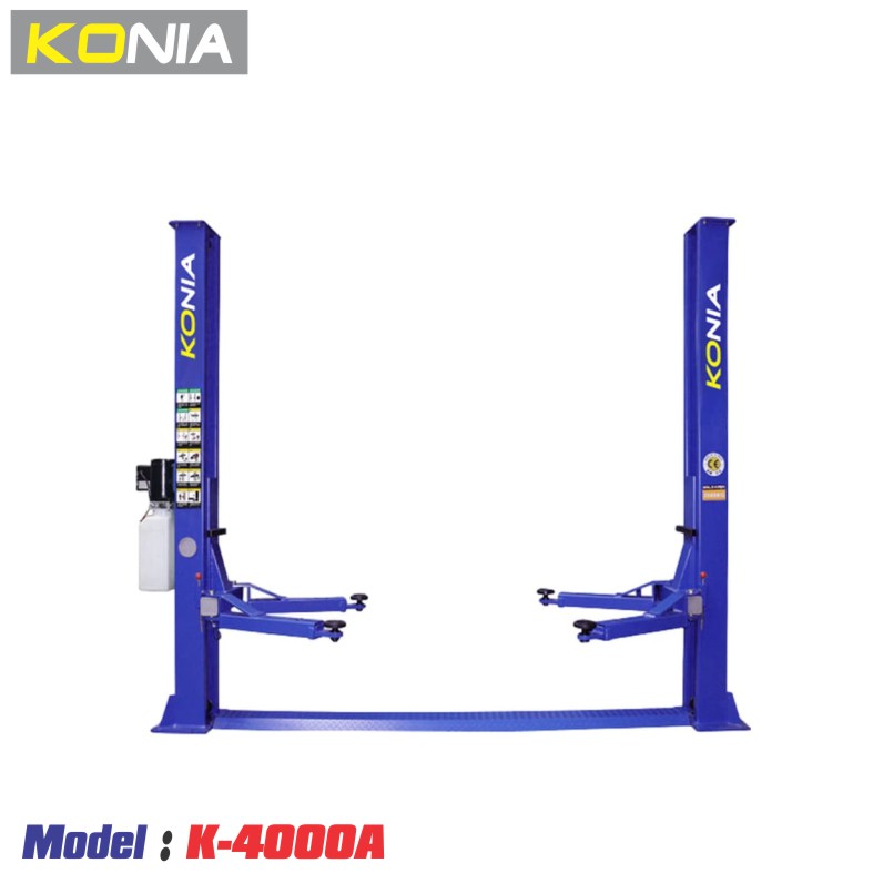 Cầu nâng ô tô 2 trụ giằng dưới KONIA K-4000A 4 tấn