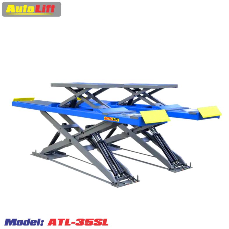 Cầu nâng cắt kéo thân dài 3,5 tấn ATL-35SL 2 tầng nâng, Autolift