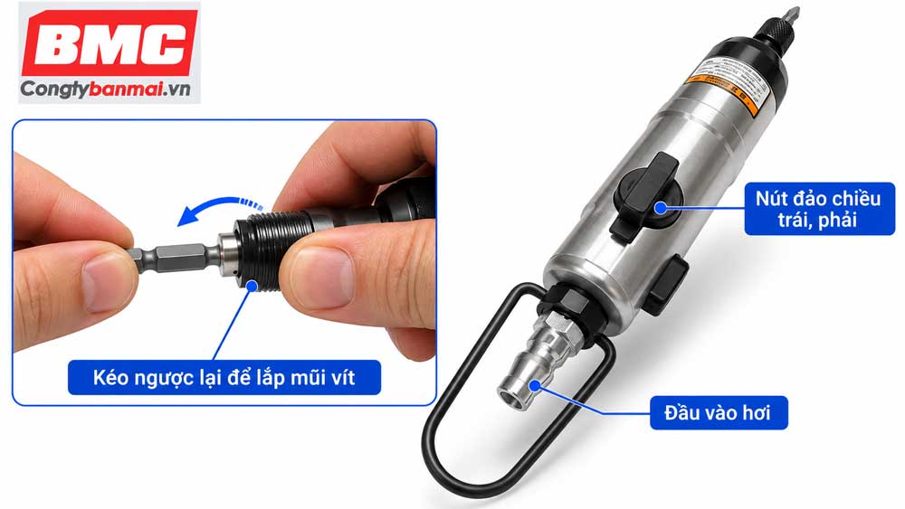 Cấu tạo máy xiết vít hơi Topmax TP-5H