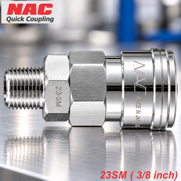 Cút nối nhanh NAC ren ngoài 23SM ( 3/8 inch )