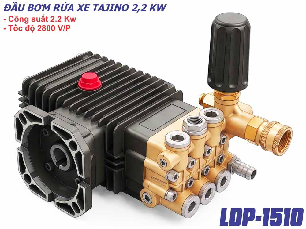 Đầu bơm rửa xe áp lực cao Tajino LDP-1510 công suất 2,2 KW