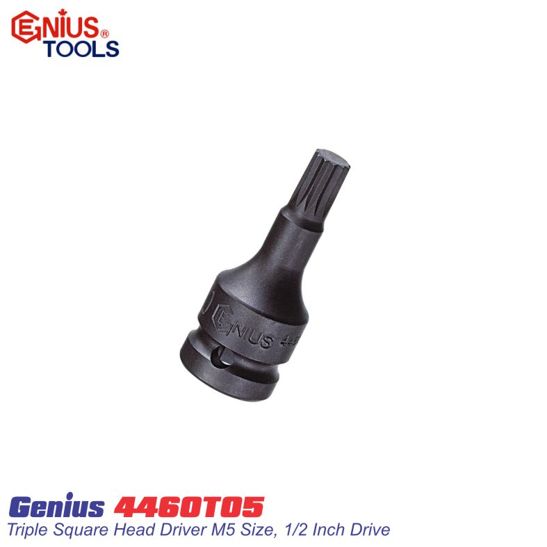 Đầu khẩu tuýp ½ inch hình sao 12 cạnh dài 60mm M5 Genius 4460T05