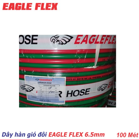 Dây hàn đôi oxy-gas EAGLE FLEX phi 6.5mm Hàn Quốc