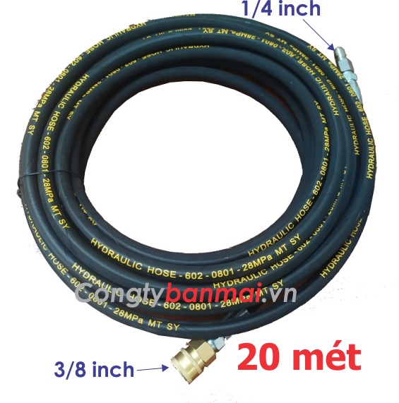 Dây xịt rửa xe 20 mét 2  lớp thép