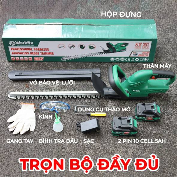 Địa chỉ uy tín mua máy cắt tỉa hàn rào chạy Pin Workfix WF-HT20 tại công ty ban mai