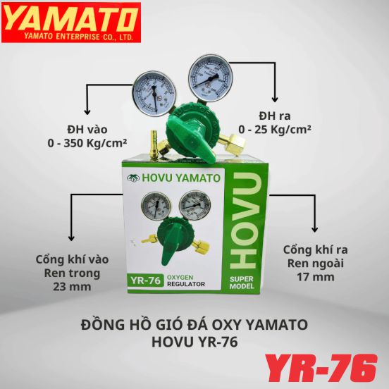Đồng hồ gió đá oxy Yamato YR-76