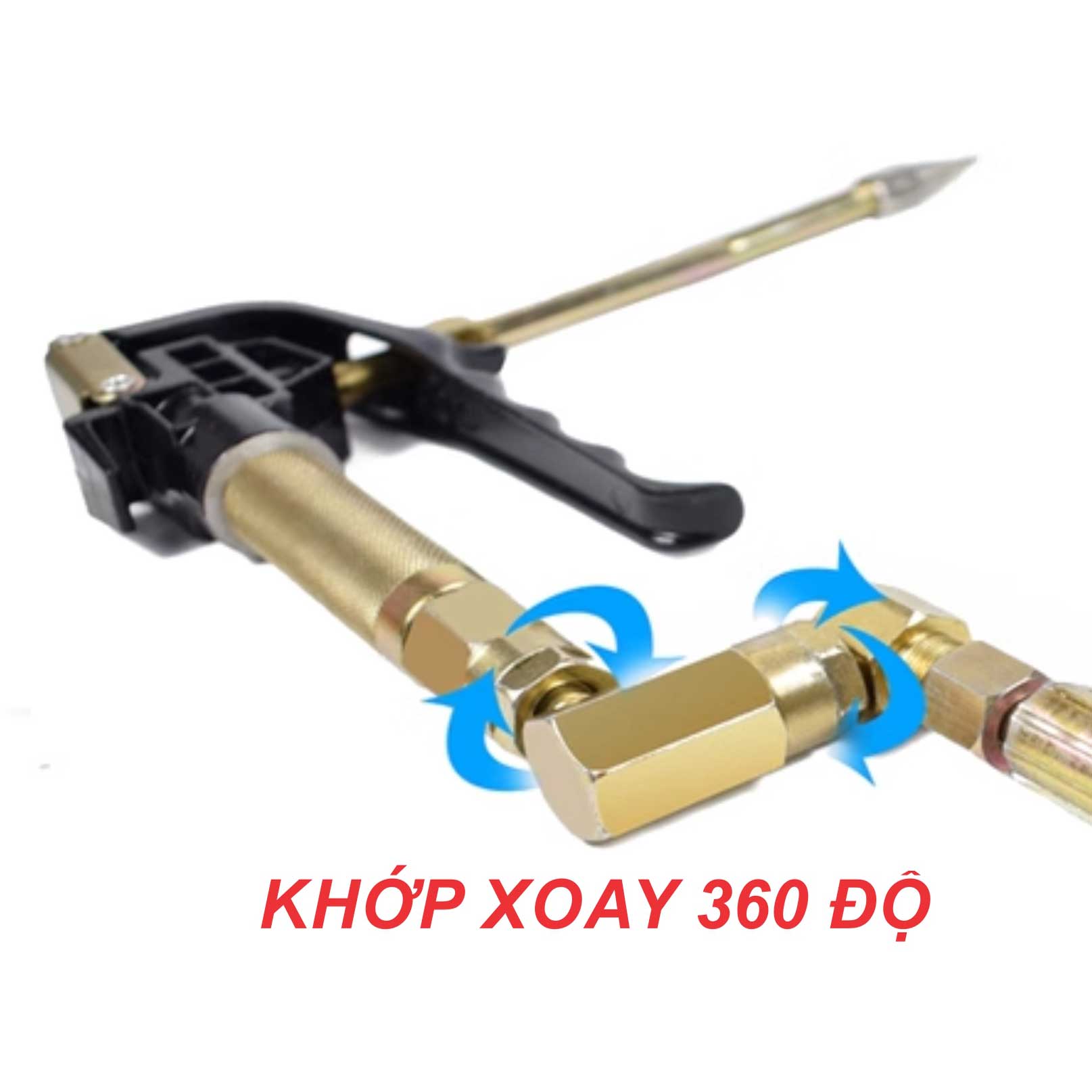 Hình ảnh khớp xoay súng bơm mỡ khí nén H-600