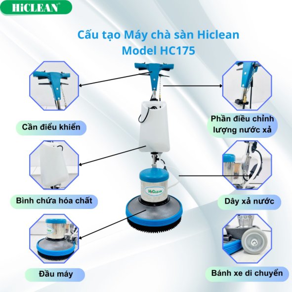 hình ảnh máy chà sàn đơn HiClean HC 175 