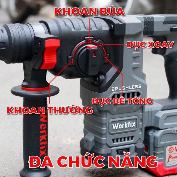 Hình ảnh máy khoan bê tông Pin Workfix WF-RH3003PRO