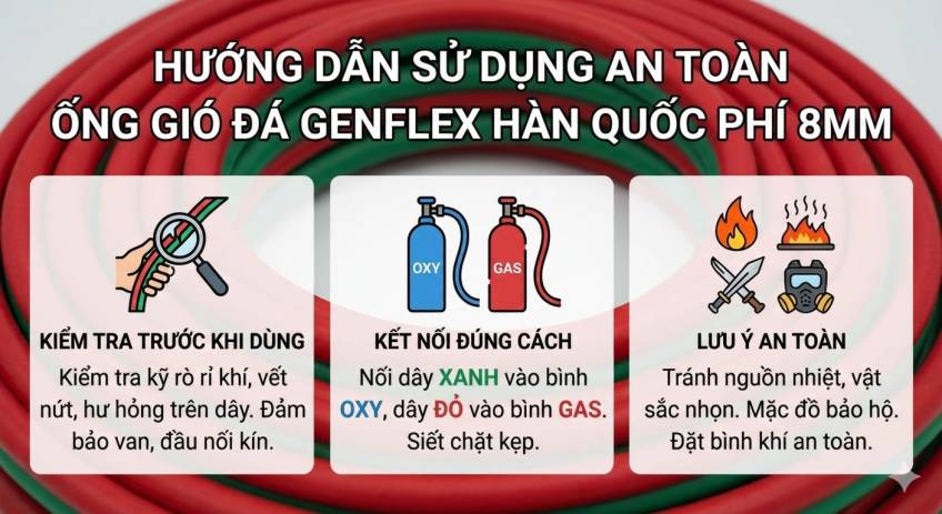 Hướng dẫn sử dụng ống gió Genflex Hàn Quốc phí 8mm an toàn