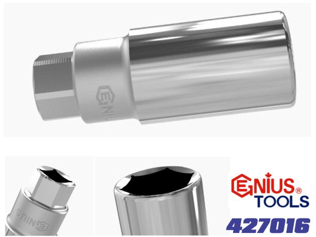 Khẩu tuýp tháo bugi Genius ½ inch 16mm 427821