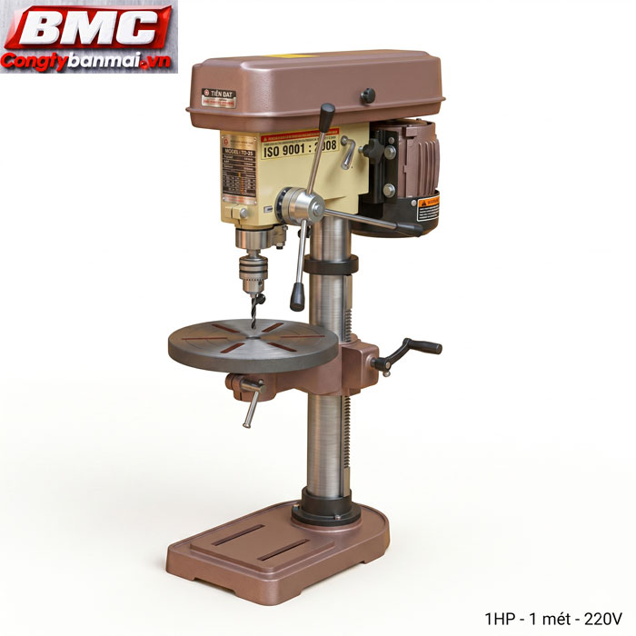 Khoan bàn Tiến Đạt công suất 1HP cao 1 mét điện áp 1 pha 220V