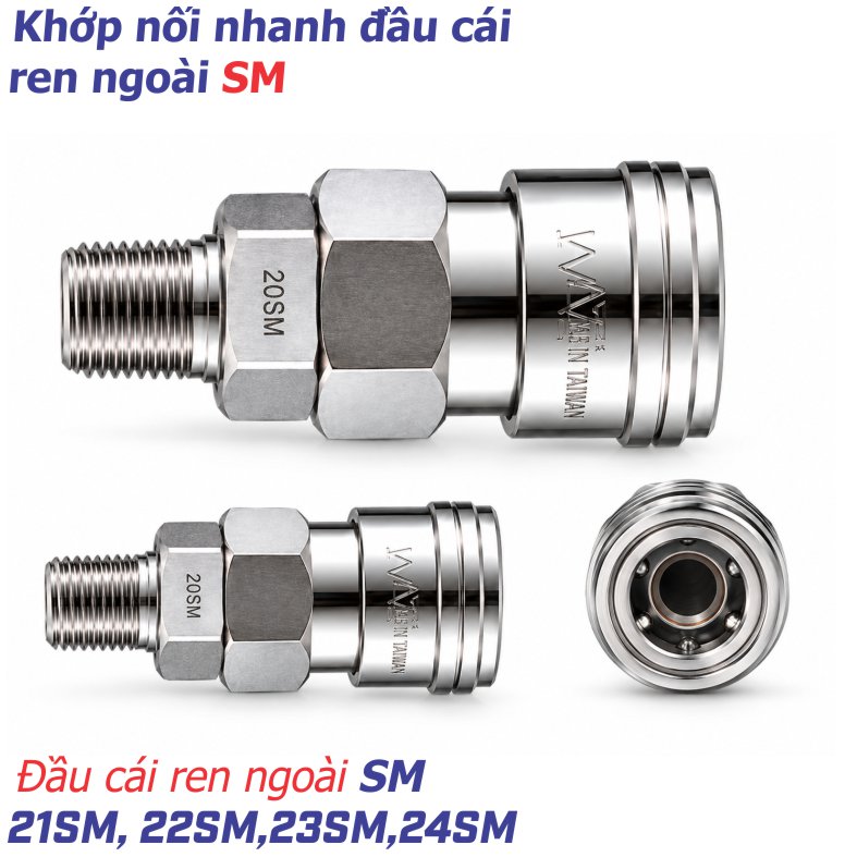 Khớp nối nhanh NAC ren ngoài 21SM, 22SM, 23SM, 24SM