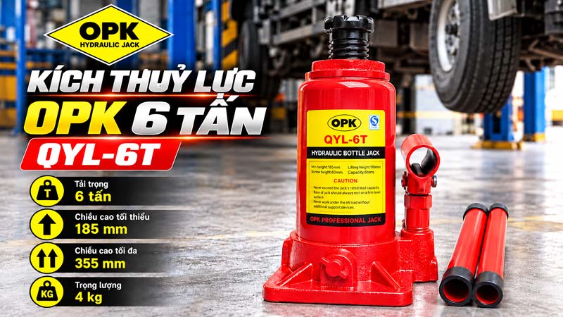 kích đội thủy lực OPK 6 tấn QYL-6T