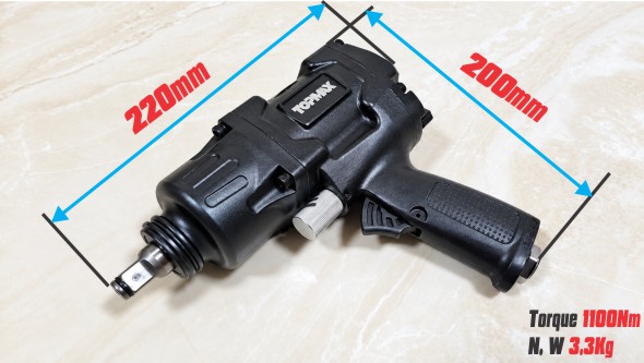 Kích thước Súng mở ốc hơi Topmax 1/2 inch