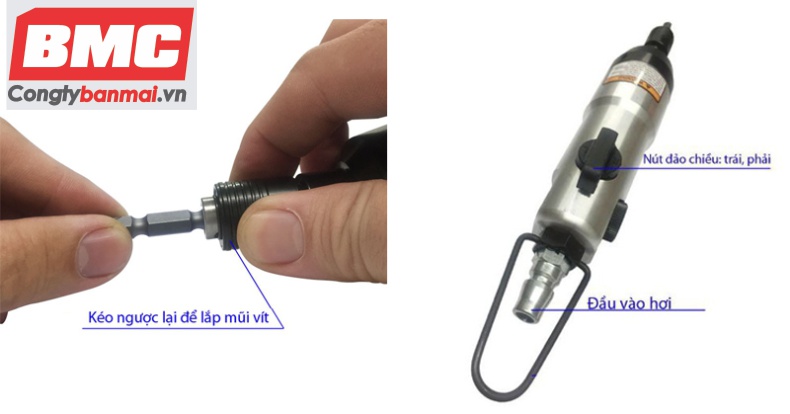 Máy bắn vít hơi thân thẳng dùng hơi TOP PAA-30001Q