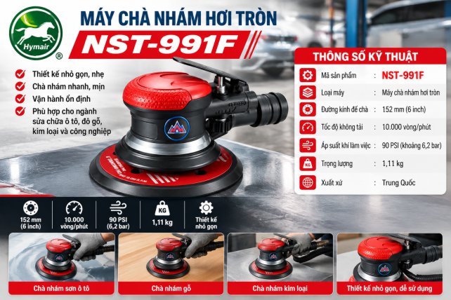 Máy chà nhám Hymair 6 inch NST-991F