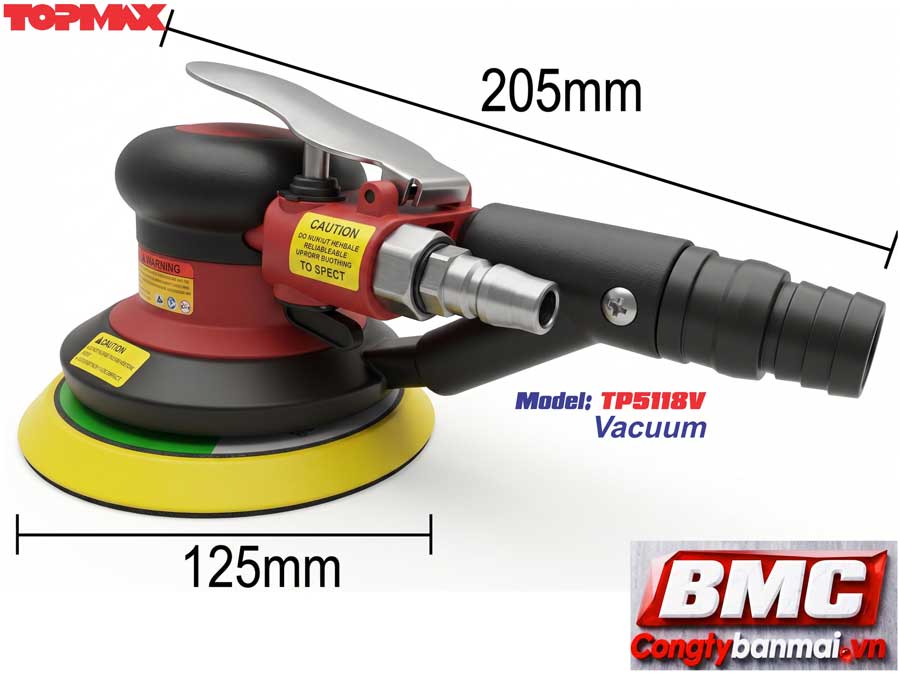 Máy chà nhám rung hơi tự hút bụi Topmax TP5118V 5 inch