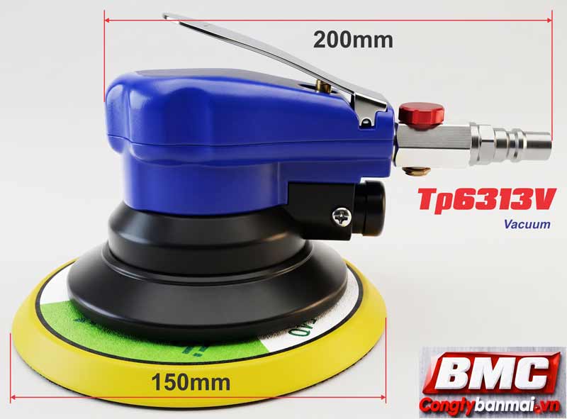 Máy chà nhám rung khí nén tự hút bụi Topmax TP6313V, 6 inch