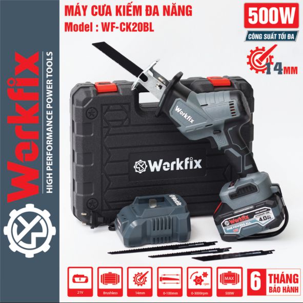 Máy cưa kiếm dùng Pin Workfix WF-CK20BL
