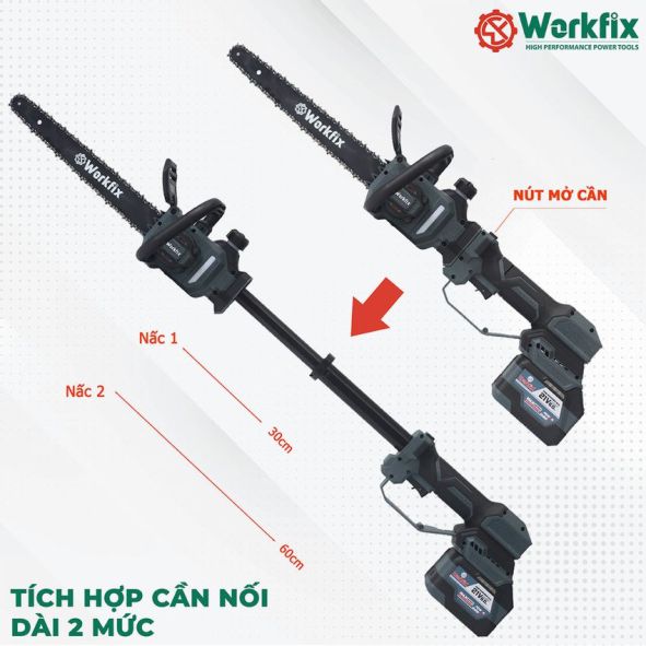 Máy cưa xích Pin cầm tay Workfix WF-CS12MAX