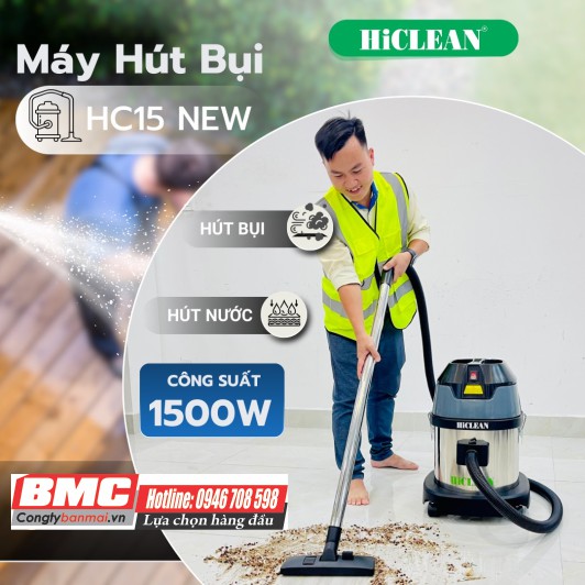 Máy hút bụi Hiclean 15 lít HC-15 New 
