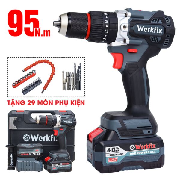 Máy khoan Pin cầm tay Workfix WF-ID1395BL