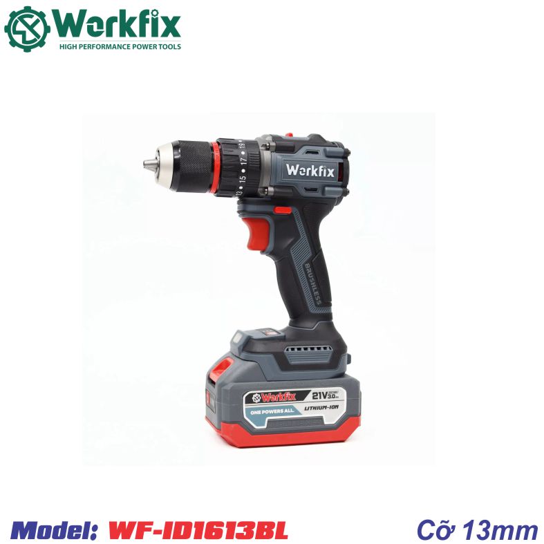 Máy khoan Pin cầm tay Workfix WF-ID1613BL cỡ 13mm