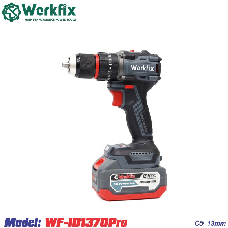 Máy khoan pin Workfix 13mm WF-ID1370pro