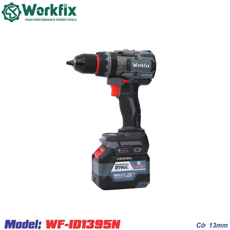 Máy khoan pin Workfix 13mm WF-ID1395N