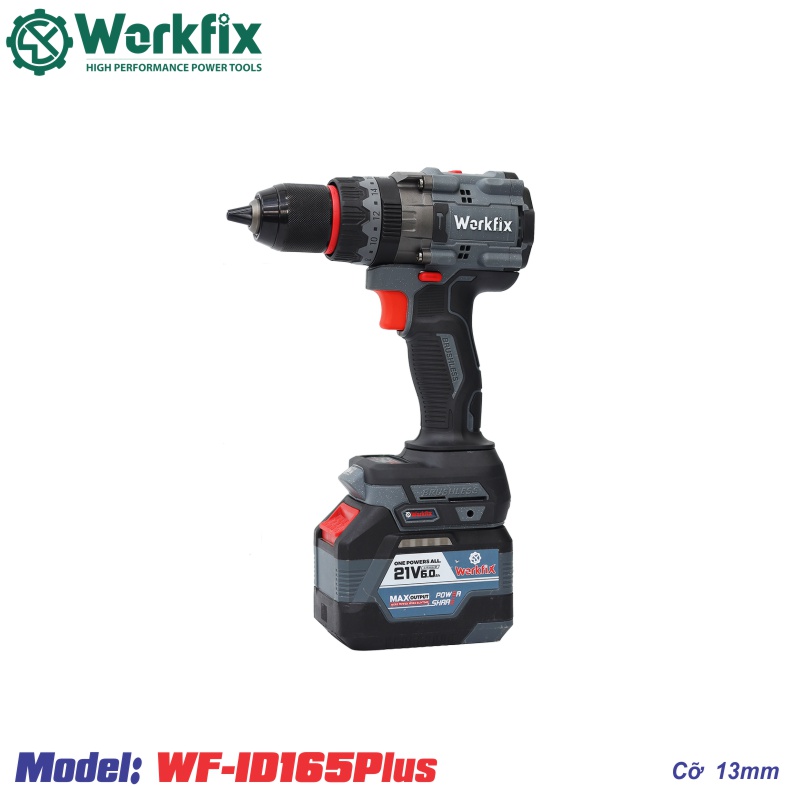 Máy khoan pin Workfix 13mm WF-ID165Plus