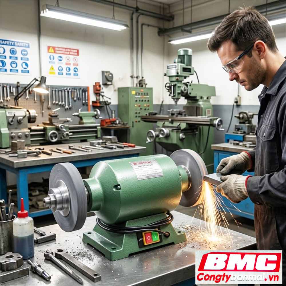 Máy mài 2 đá Hồng Ký MB1/2HP