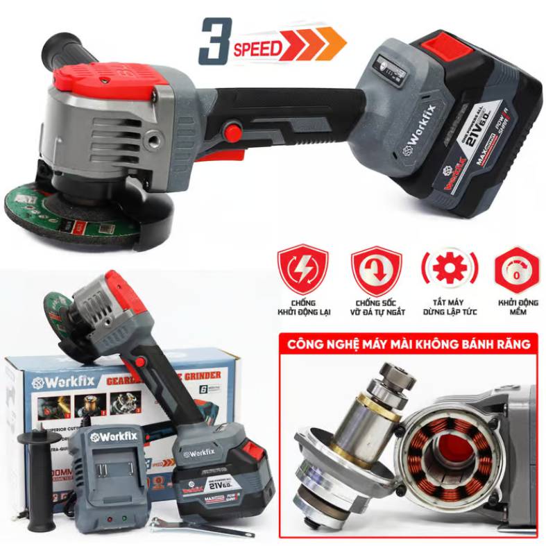 Máy mài góc mini Workfix WF-AG11000G