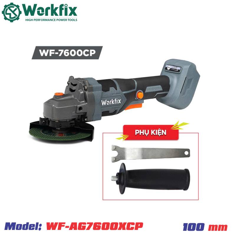 Máy mài góc Pin Workfix WF-AG7600XCP
