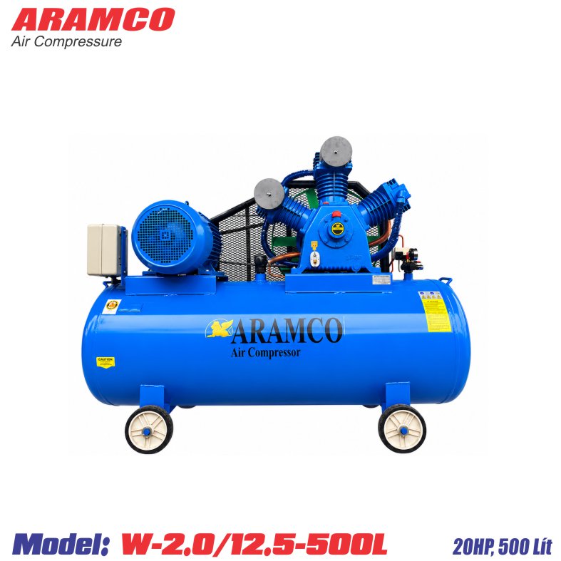 Máy nén 2 cấp Aramco 20 HP W-2.0/12.5-500L, 500 lít