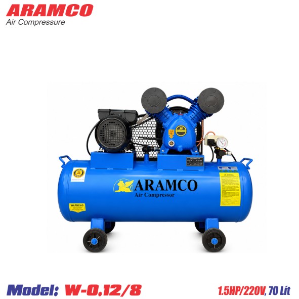 Máy nén khí Aramco 1,5 HP V-0.12/8 dung tích 70 lít