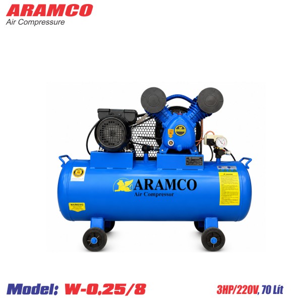 Máy nén khí Aramco 3 HP V-0.25/8, 70 lít