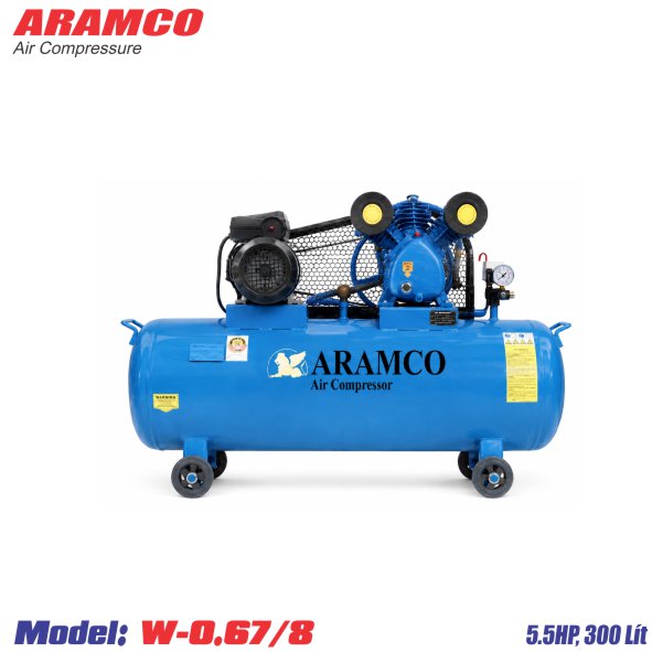 Máy nén khí  Aramco 4 Kw 3 pha 380V V-0.6/8, Bình chứa 300 lít