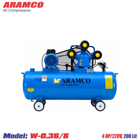 Máy nén khí Aramco 4 HP W-0.36/8 bình chứa 200 lít