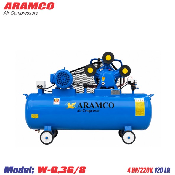 Máy nén khí Aramco 4 HP W-0.36/8 dung tích 120 lít