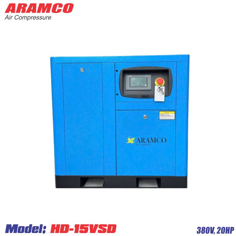 Máy nén khí trục vít biến tần Aramco HD-15VSD, 20HP